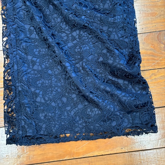 (707) ADRIANNA PAPELL NAVY BLUE DRESS - Picture 5 of 12